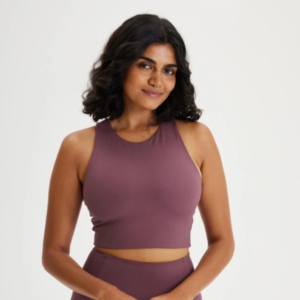 Girlfriend Collective Goji RIB Dylan Tank Bra Size Medium